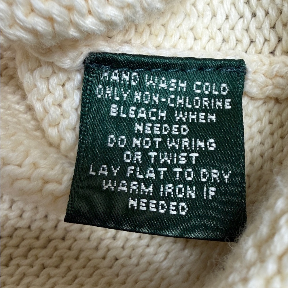 Ralph Lauren Petite Cream and Pink Sweater - Picture 5 of 6